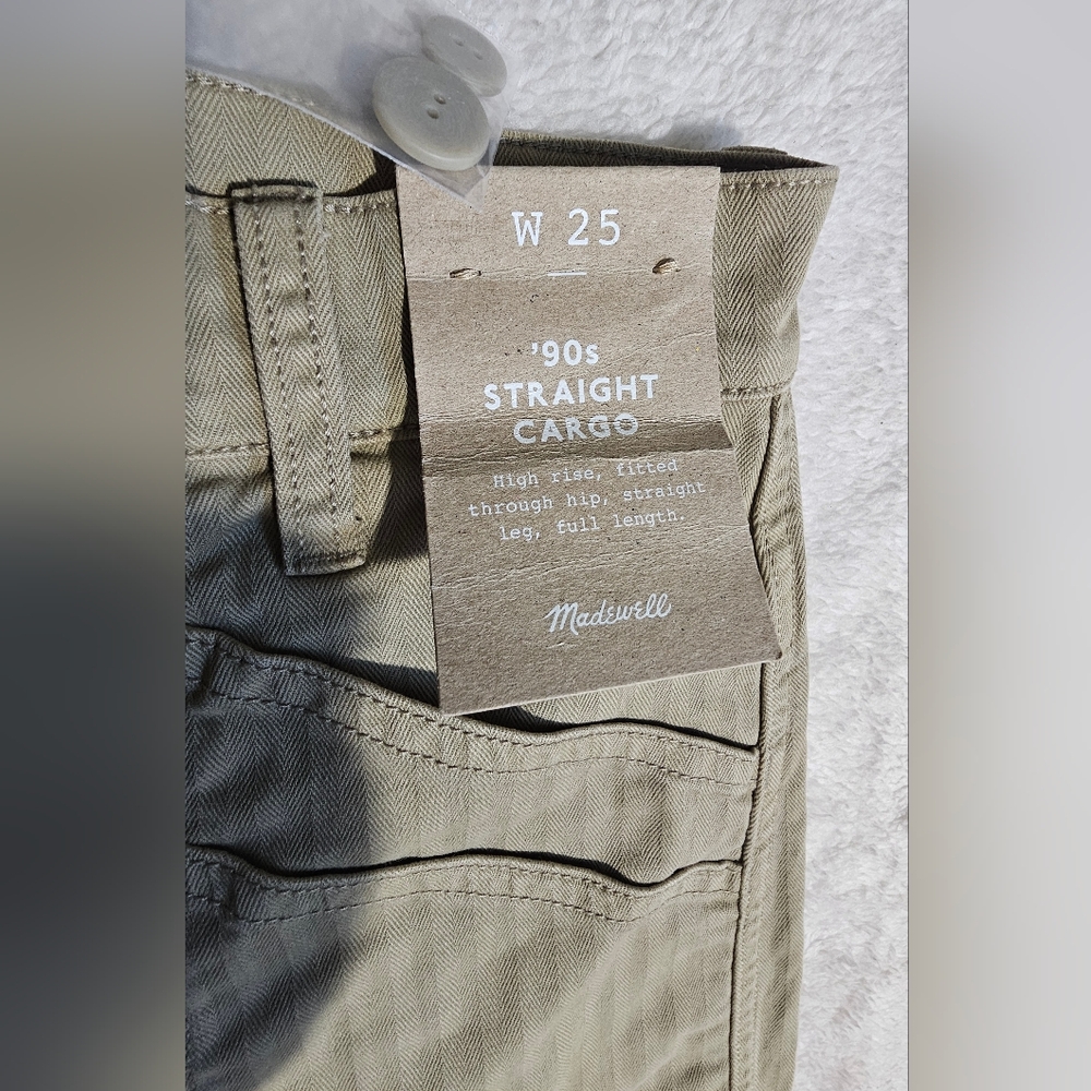 Madewell Cargo Pants NWT Women's 25 Beige. - Picture 4 of 9